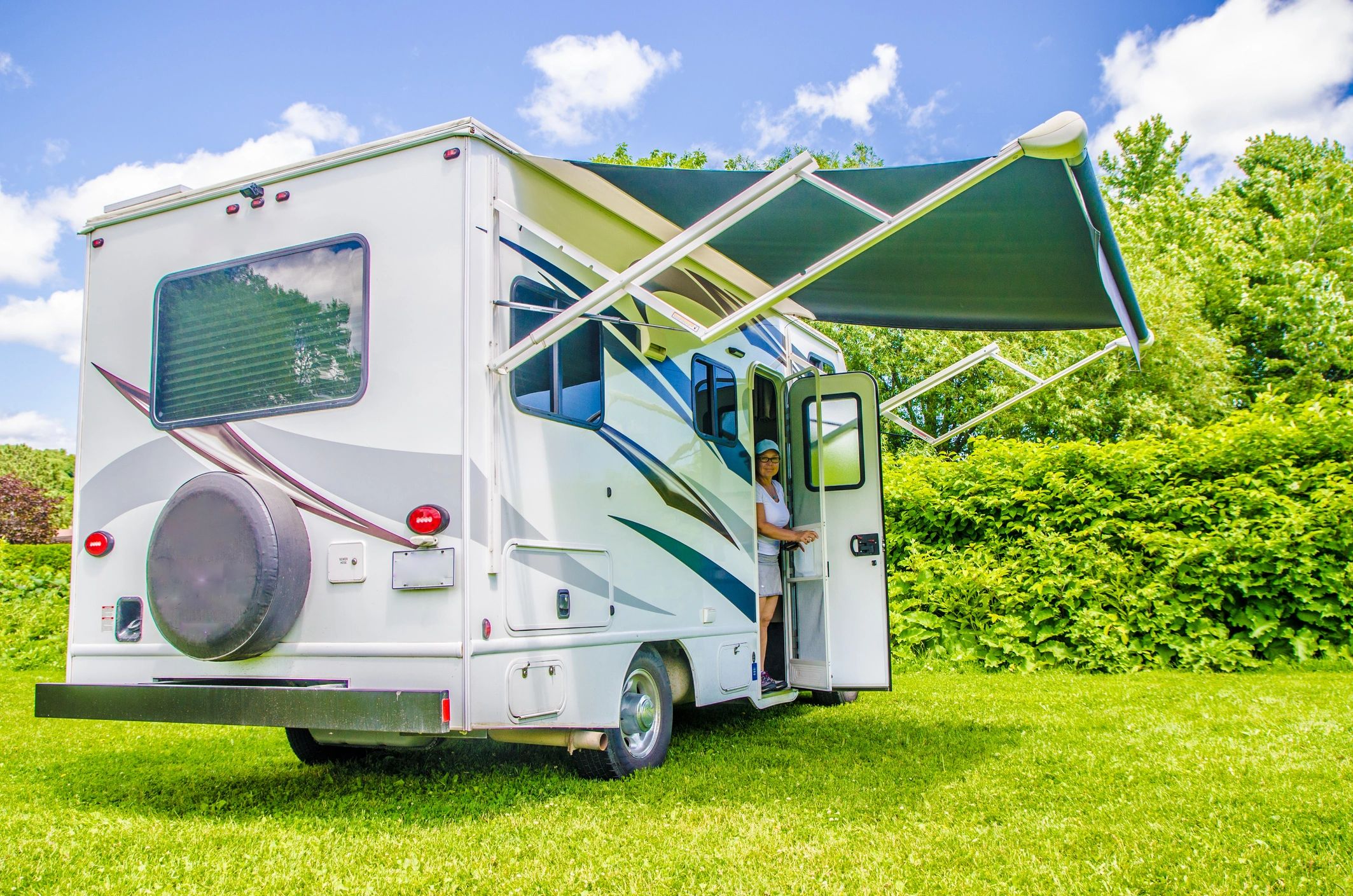RV park campground rules sign outdoors